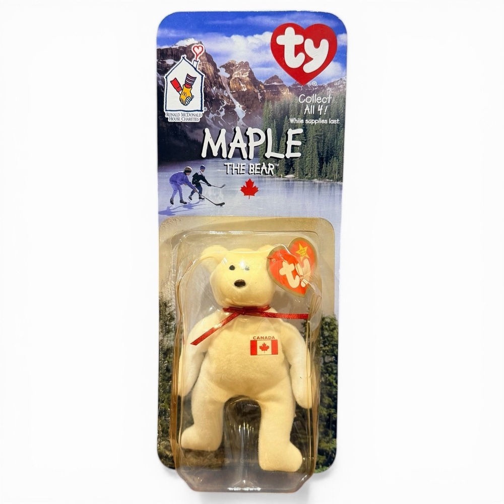 Ty‎ Beanie Baby Maple The Bear McDonalds 1999 Canada Retired RMHC Vintage